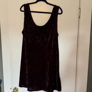 Velvet purple mini dress